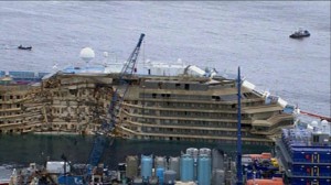 La Costa Concordia risollevata